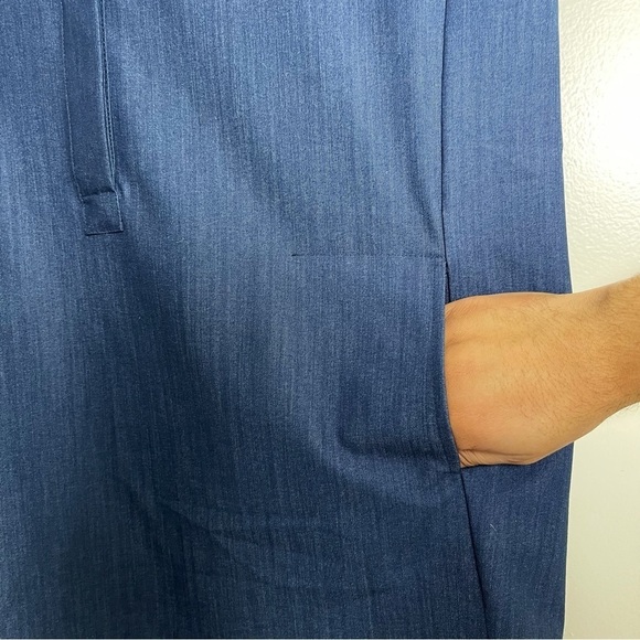 CALVIN KLEIN Women’s Denim Chambray Knee Length Dress - Size 6 - Picture 5 of 8